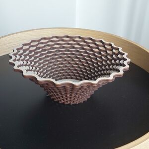 Latticed Wood Decorative Bowl